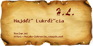 Hajdú Lukrécia névjegykártya