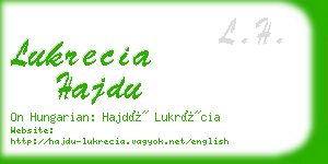 lukrecia hajdu business card